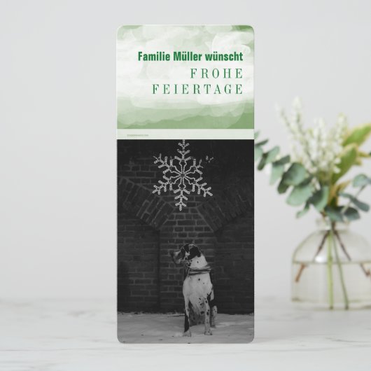 Honden Kerstkaarten met veel tekst Feestdagenkaart (Staand voorkant)