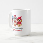 Honden Kerstmis Koffiemok (Voorkant links)