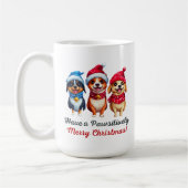 Honden Kerstmis Koffiemok (Links)