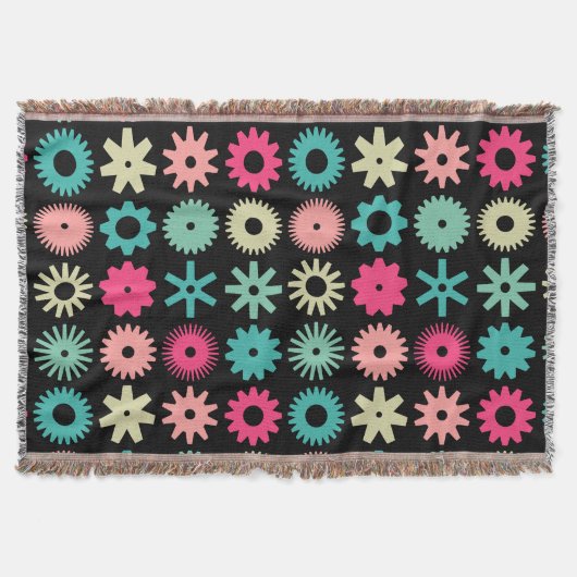 Honden - Kleuren 01 - op zwart Deken (Voorkant)