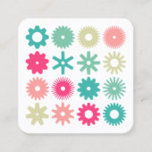 Honden - Kleuren op wit Vierkante Visitekaartje (Voorkant)