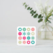 Honden - Kleuren op wit Vierkante Visitekaartje (Staand voorkant)