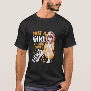 Honden kostuum gewoon een meisje dat houdt van hon t-shirt