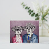  Honden Kunst Briefkaart (Staand voorkant)