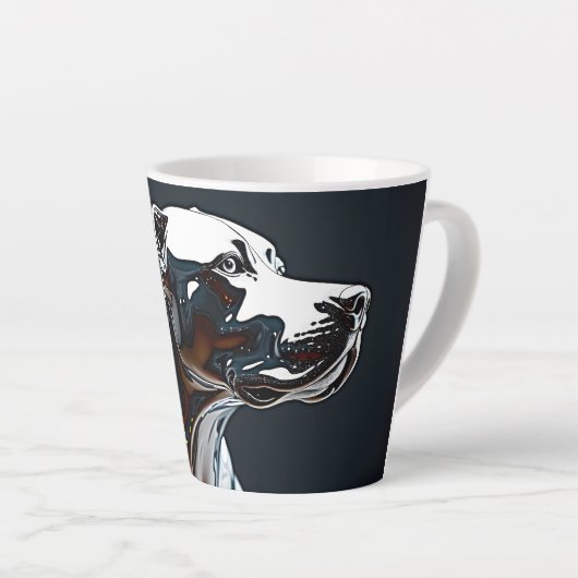 Honden Kunst Latte Mok (Rechterhoek)