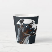 Honden Kunst Latte Mok (Voorkant)