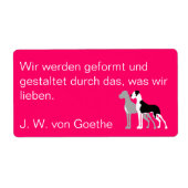 Honden Labels (Voorkant)