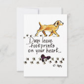 Honden laten afdrukken op je harttekening (Voorkant)