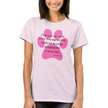 Honden laten pekels luiken roze T-shirt