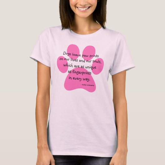 Honden laten pekels luiken roze T-shirt (Voorkant)