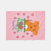 Honden laten poetafdrukken fleece deken (Voorkant (Horizontaal))