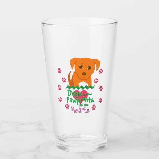 Honden laten poetafdrukken glas (Voorkant)