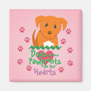 Honden laten poetafdrukken magneet