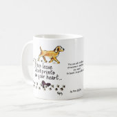 Honden laten poetafdrukken op onze Mok van het har (Voorkant links)