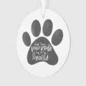 Honden laten pootafdrukken achter op onze harten k ornament (voorkant)