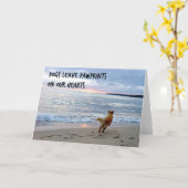 Honden laten pootafdrukken achter op onze harten! kaart (Gele Bloem)