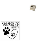 Honden laten pootafdrukken achter op onze harten r rubberstempel (Gestempeld)