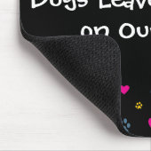 Honden laten verf afdrukken op ons hart muismat (Hoek)