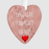 Honden laten verfdrukken op je hartverwarmde Diere Ornament (voorkant)