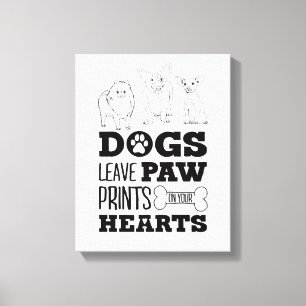 Honden laten verfdrukken op je hartverwarmingsblad canvas afdruk