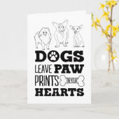 Honden laten verfdrukken op je hartverwarmingsblad kaart (Gele Bloem)