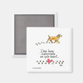 Honden laten voetafdrukken op je hartmagneet magneet (Voorkant / Achterkant)