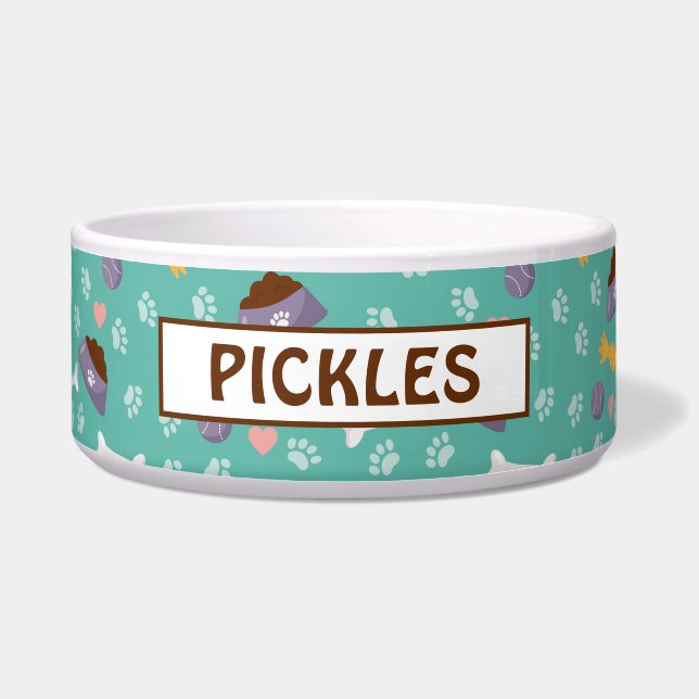 Honden lekkers en poten hondenschaal voerbakje (Voorkant)