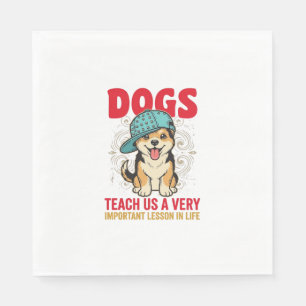 Honden leren ons een zeer belangrijke les Vintage  Servet