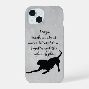 Honden leren ons Inspirerend Gezegde Citaat iPhone 15 Case