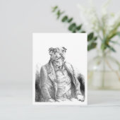"Honden lezing" Briefkaart (Staand voorkant)