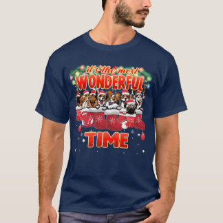 Honden Liefhebben Elk Ras Kerst Mooie Honden gezin T-shirt