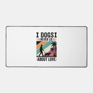 Honden liegen nooit over liefde vintage wandelende bureaumat