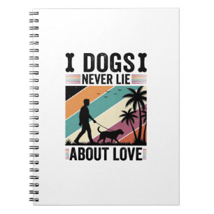 Honden liegen nooit over liefde vintage wandelende notitieboek