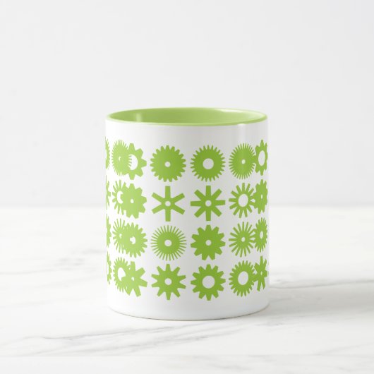 Honden - Lime Green over wit Mok (Midden)