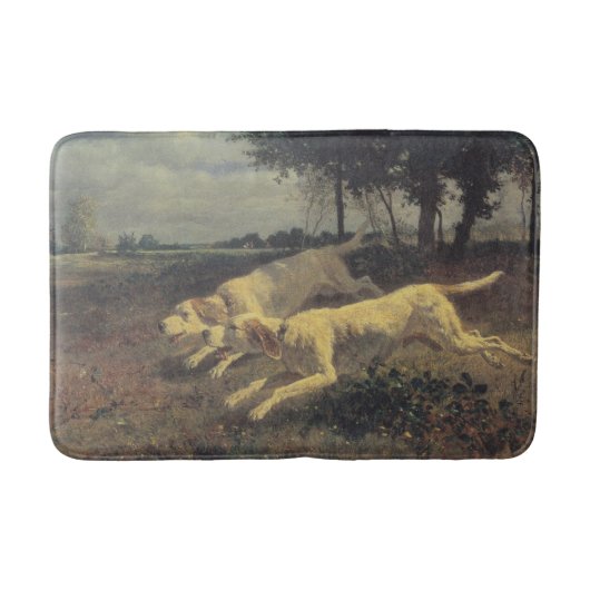 Honden lopen (beagles) (door Constant Troyon) Badmat (Voorkant)