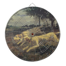 Honden lopen (beagles) (door Constant Troyon) Dartbord
