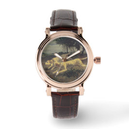 Honden lopen (beagles) (door Constant Troyon) Horloge