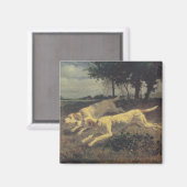 Honden lopen (beagles) (door Constant Troyon) Magneet (Voorkant / Achterkant)