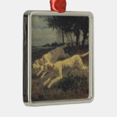 Honden lopen (beagles) (door Constant Troyon) Metalen Ornament (Rechts)