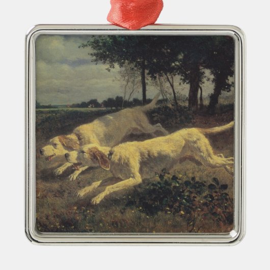 Honden lopen (beagles) (door Constant Troyon) Metalen Ornament (Voorkant)
