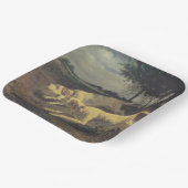 Honden lopen (beagles) (door Constant Troyon) Papieren Bordje (Gebogen)