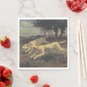 Honden lopen (beagles) (door Constant Troyon) Servet (Insitu)