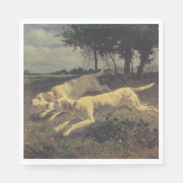 Honden lopen (beagles) (door Constant Troyon) Servet