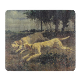 Honden lopen (beagles) (door Constant Troyon) Snijplank