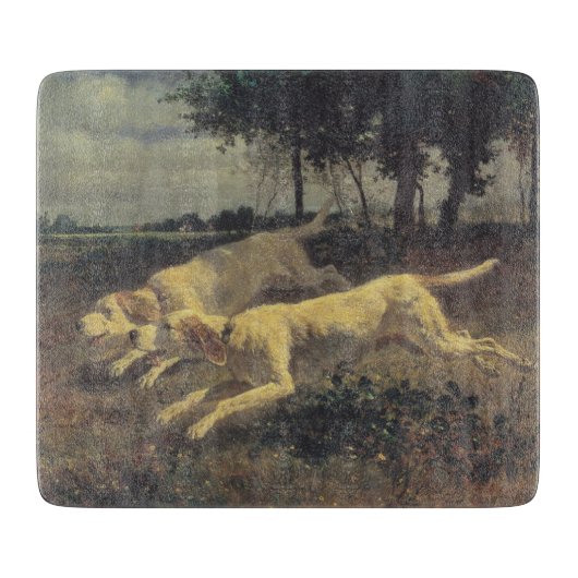 Honden lopen (beagles) (door Constant Troyon) Snijplank (Voorkant)