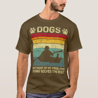 Honden lossen de meeste problemen op die Kayaking  T-shirt