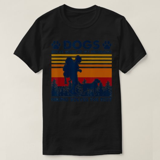 Honden lossen het grootste deel van mijn problemen t-shirt (Design voorkant)
