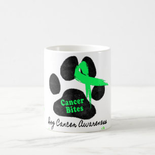 Honden Lymfoom Lint Poot Ontwerp Groen Zwart Koffiemok
