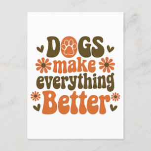 Honden maken alles beter feestdagenkaart