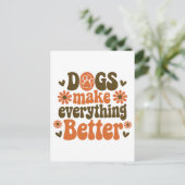 Honden maken alles beter feestdagenkaart (Staand voorkant)